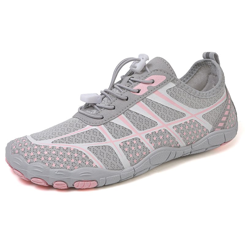 Breathable Mesh Athletic Sneakers with Quick-Lace System