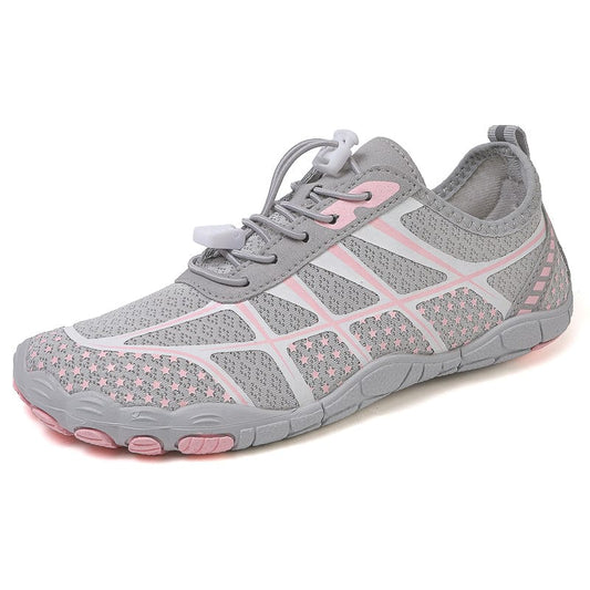 Breathable Mesh Athletic Sneakers with Quick-Lace System
