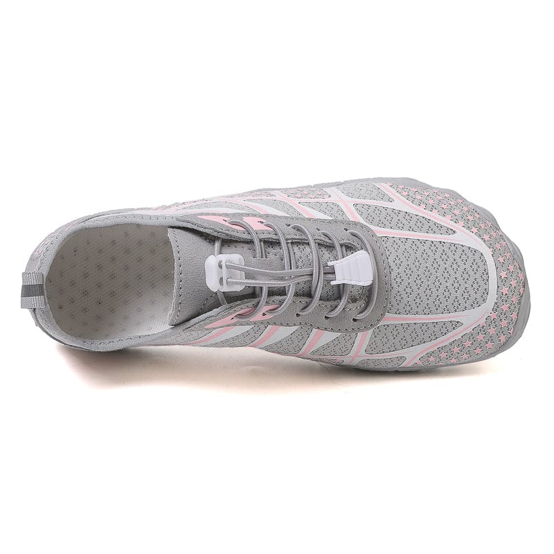 Breathable Mesh Athletic Sneakers with Quick-Lace System