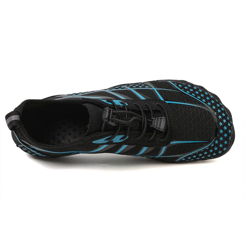 Breathable Mesh Athletic Sneakers with Quick-Lace System
