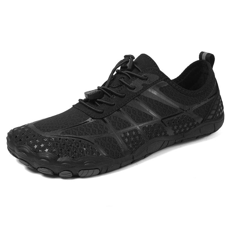 Breathable Mesh Athletic Sneakers with Quick-Lace System