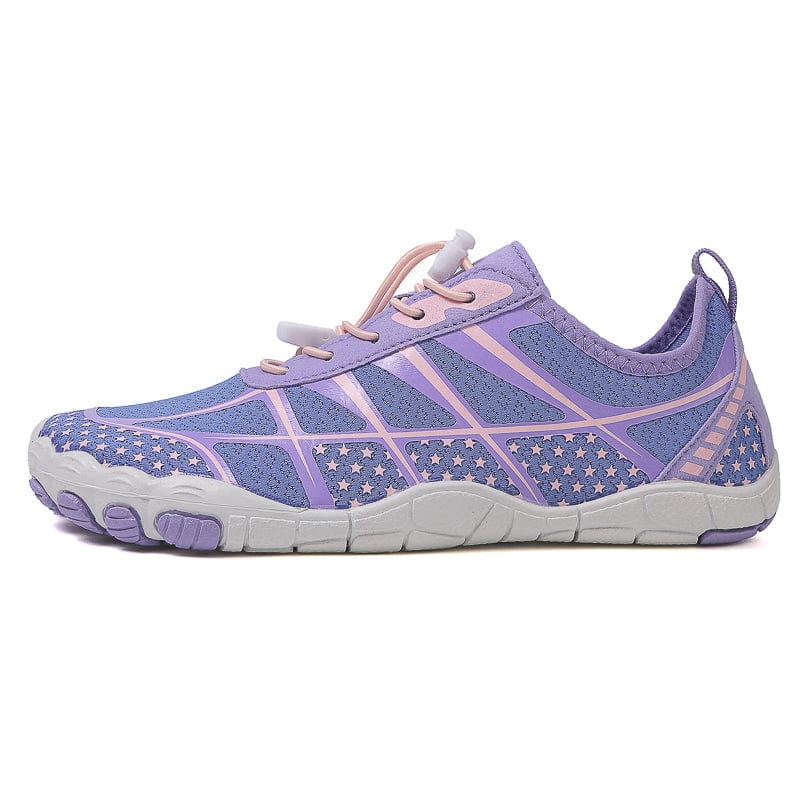 Breathable Mesh Athletic Sneakers with Quick-Lace System