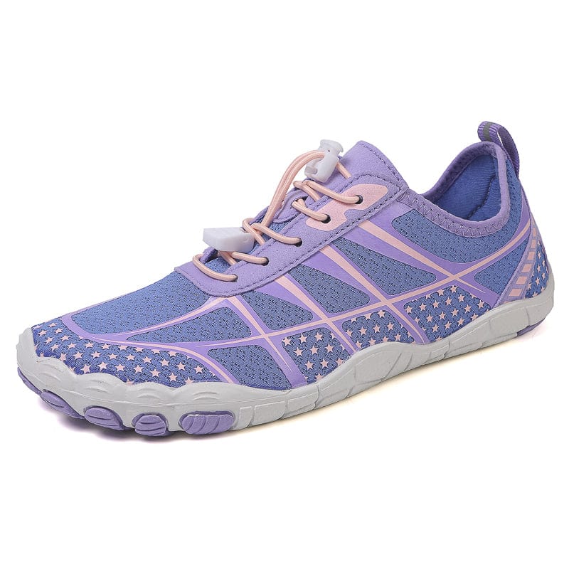 Breathable Mesh Athletic Sneakers with Quick-Lace System