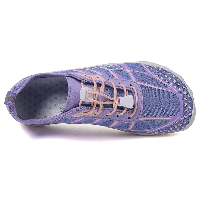 Breathable Mesh Athletic Sneakers with Quick-Lace System