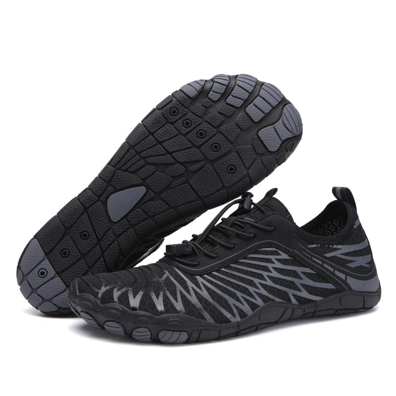 Unisex Black Barefoot Shoes with Wide Toe Box