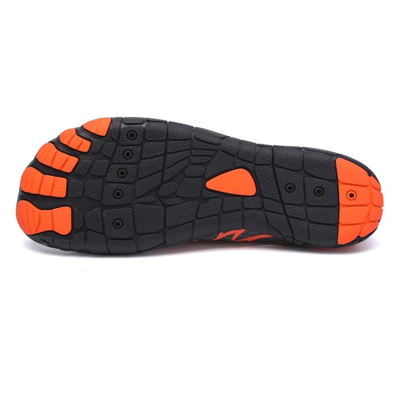 Unisex Orange Barefoot Shoes with Wide Toe Box
