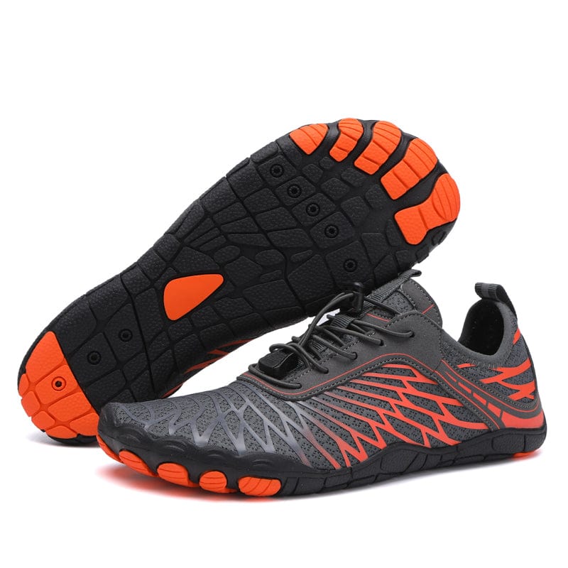 Unisex Orange Barefoot Shoes with Wide Toe Box