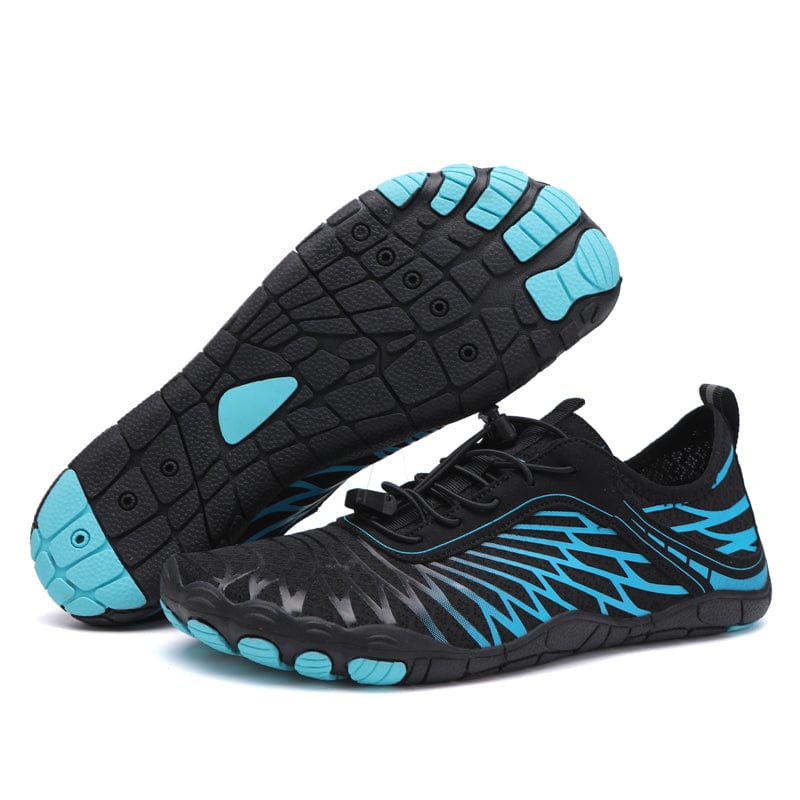 Unisex Blue Barefoot Shoes with Wide Toe Box