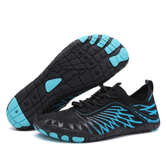 Unisex Blue Barefoot Shoes with Wide Toe Box