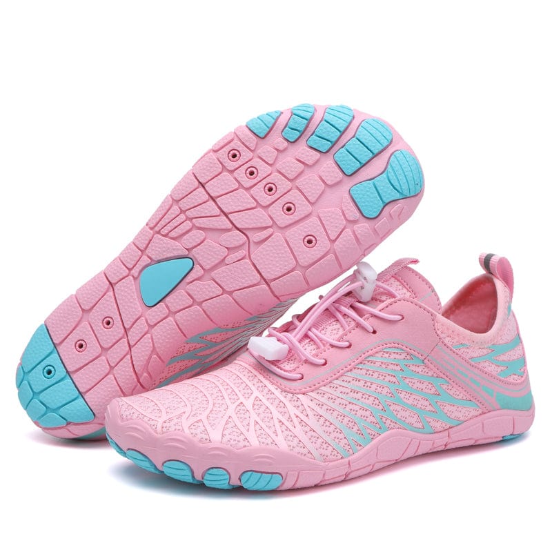 Unisex Pink Barefoot Shoes with Wide Toe Box
