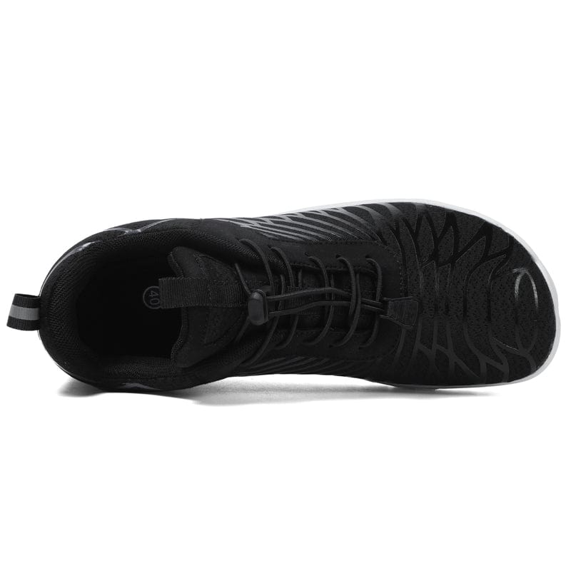 Aerodynamic Charcoal Athletic Sneakers with Breathable Mesh