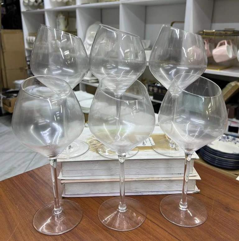 Angled Large Wine Tumblers Set of 6