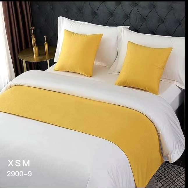 3-Piece Bed Runner Set with Pillow Covers for Queen and King Size Mattresses