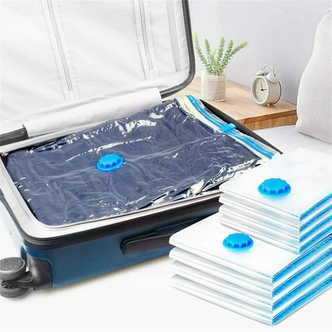 Vacuum Storage Bags Set with Hand Pump for Clothes and Bedding