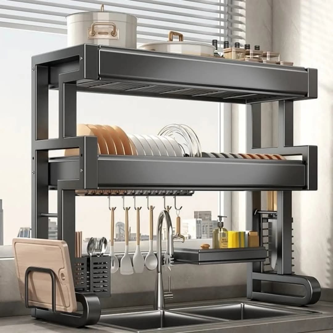 2-Tier Over-Sink Dish Drying Rack