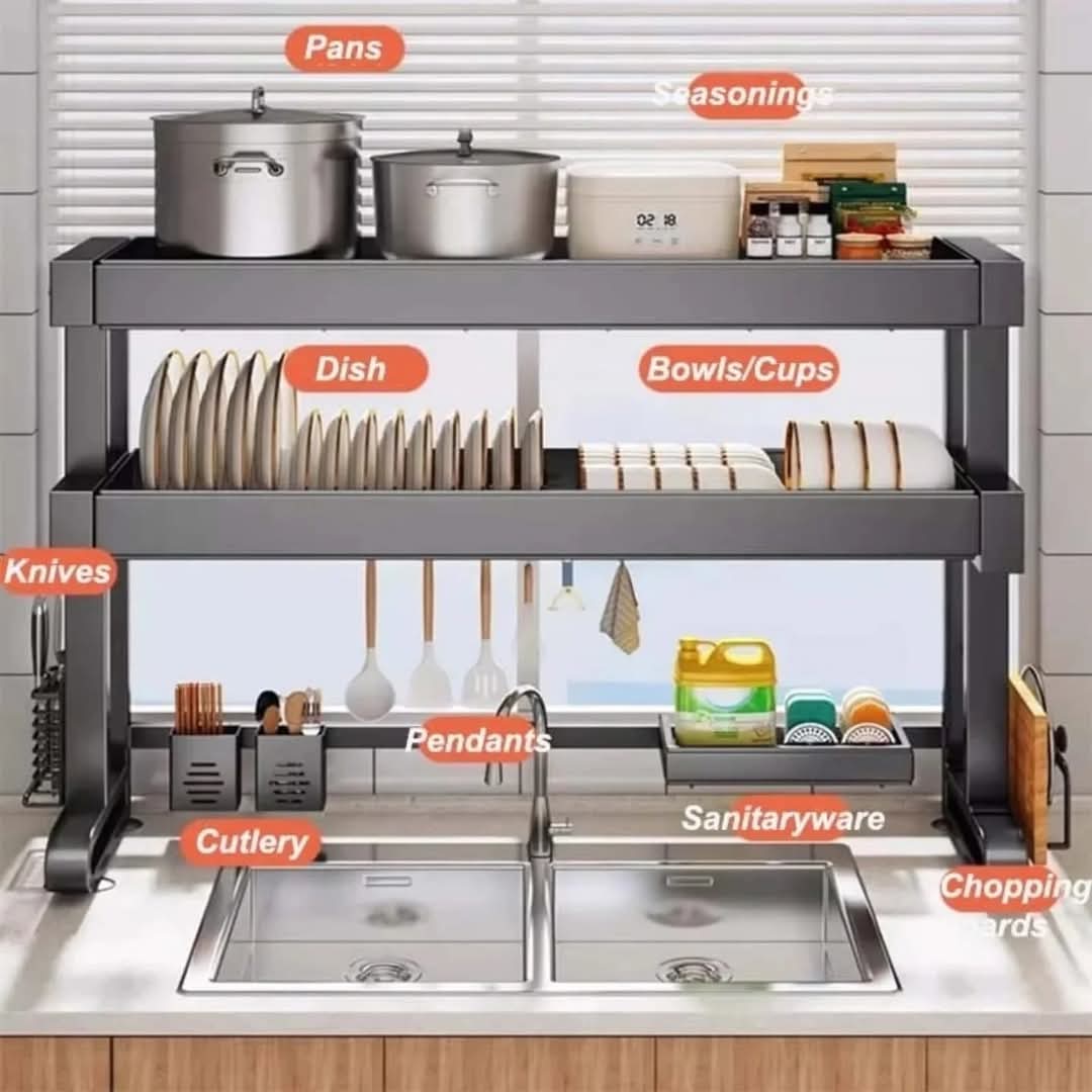 2-Tier Over Sink Dish Drying Rack