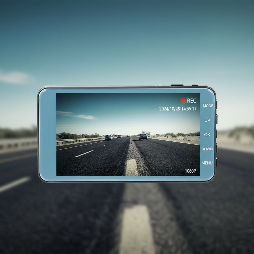 Dual Lens Dash Cam with Night Vision and 4-Inch Display