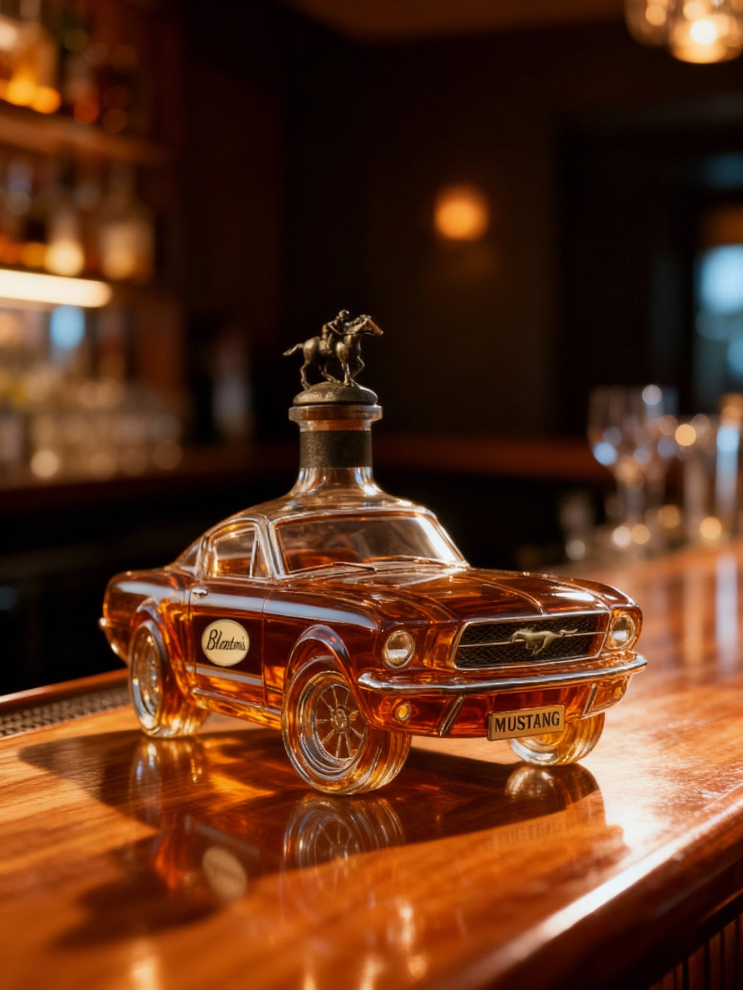 Mustang Car Shaped Glass Whiskey Decanter