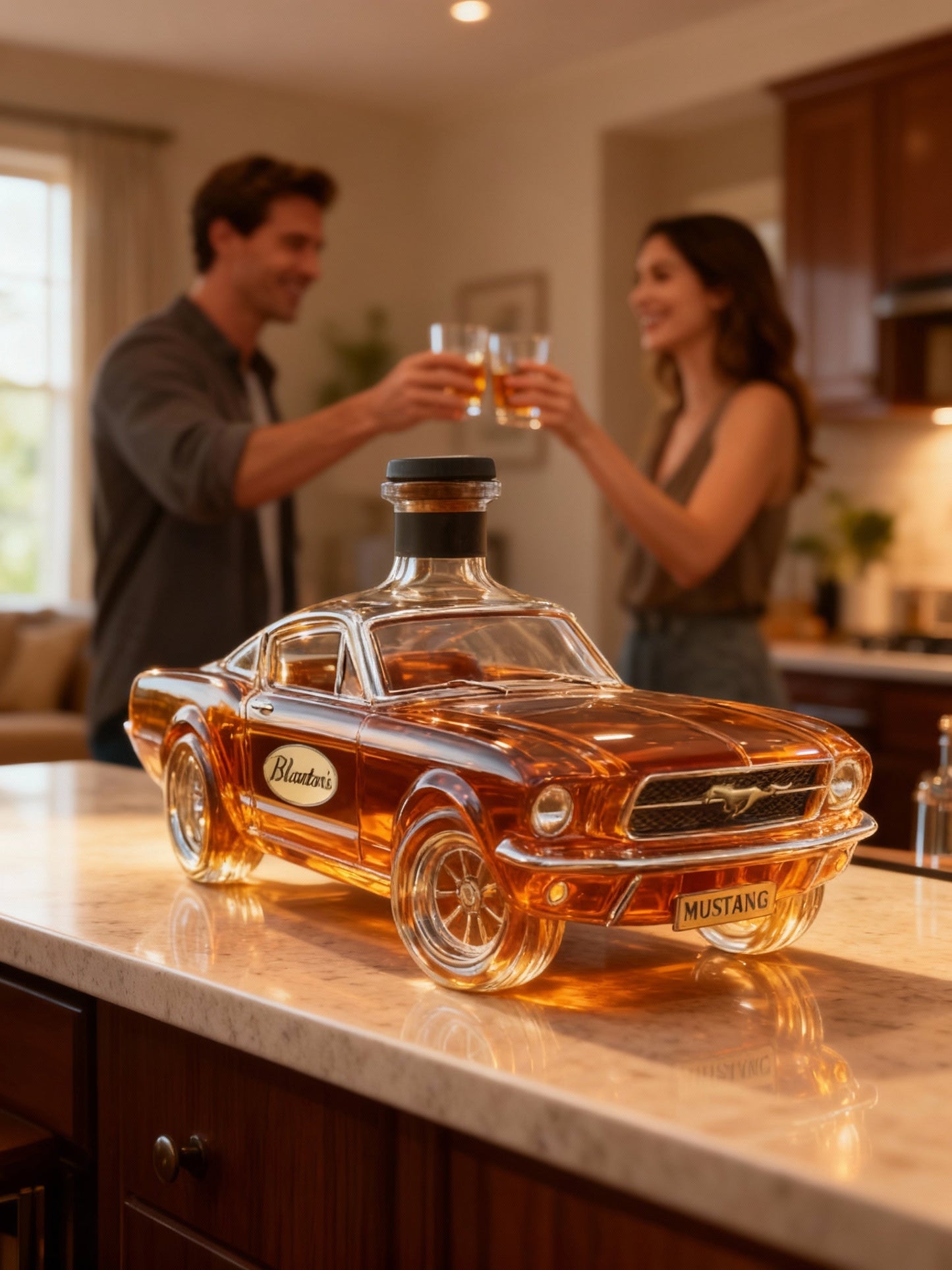 Mustang Car Shaped Glass Whiskey Decanter