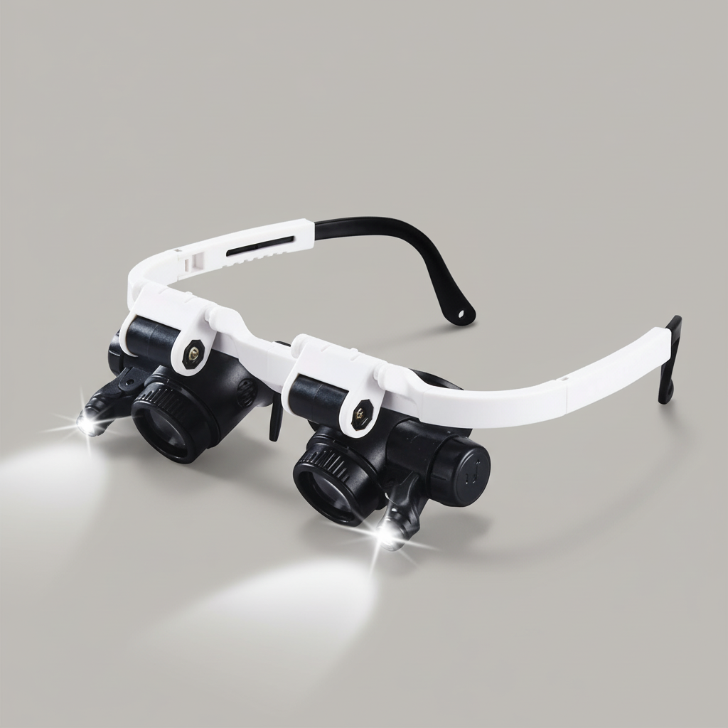 Magnifying Glasses with LED Lights and Adjustable Lenses