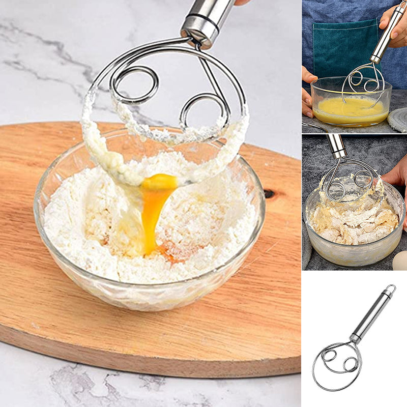 Ergonomic Stainless Steel Dough Whisk for Easy Mixing
