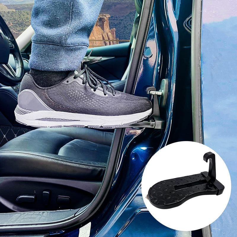U-Shaped Car Doorstep with Safety Hammer and Non-Slip Design