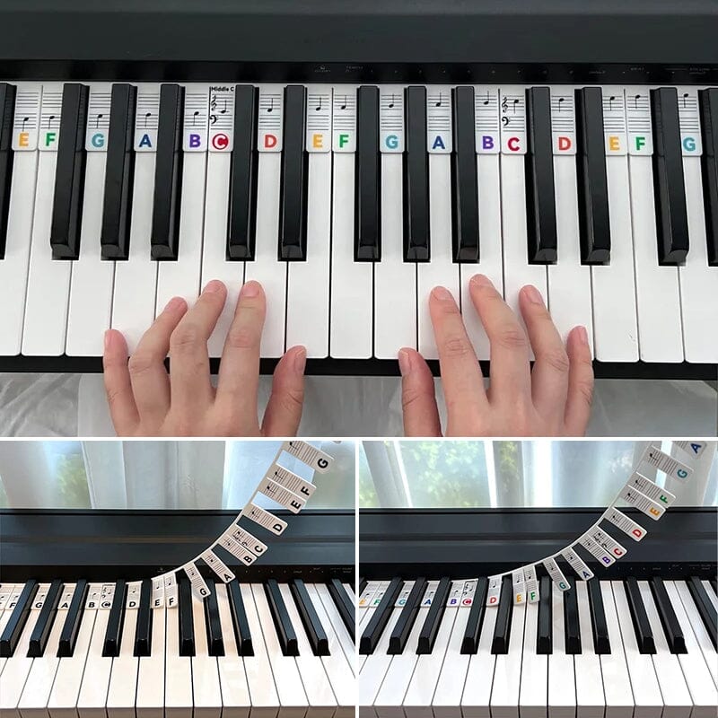 Removable Silicone Piano Keyboard Note Labels