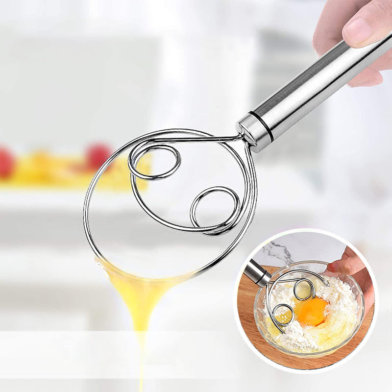 Ergonomic Stainless Steel Dough Whisk for Easy Mixing
