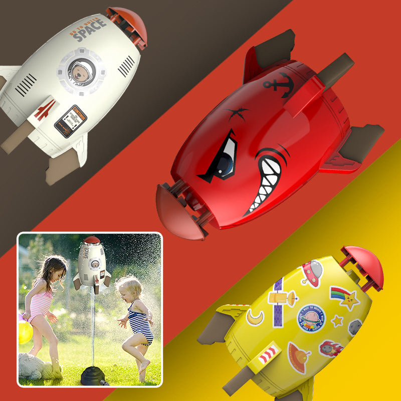 Outdoor Water Rocket Sprinkler Toy for Kids - Colorful Summer Fun
