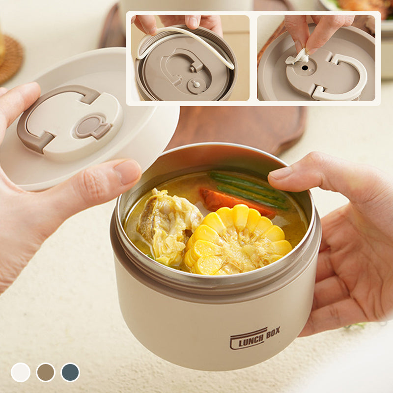 Portable Insulated Stainless Steel Lunch Box with Leak-Proof Design