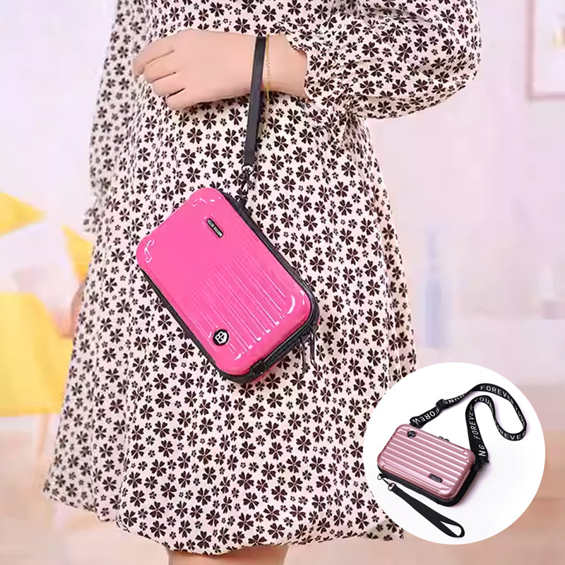 Mini Suitcase Handbag for Women - Waterproof Clutch with Adjustable Strap
