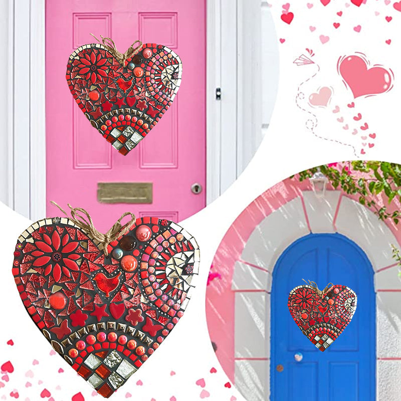 Handcrafted Mosaic Heart Garden Decoration