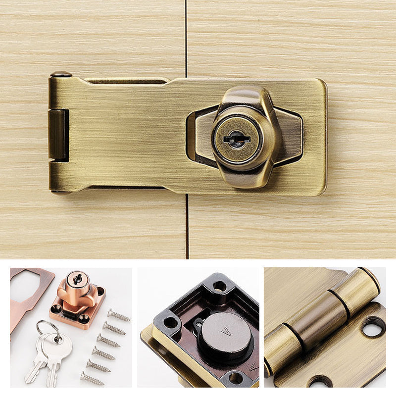 Zinc Alloy Drawer Lock with Key Storage - No Drill Installation