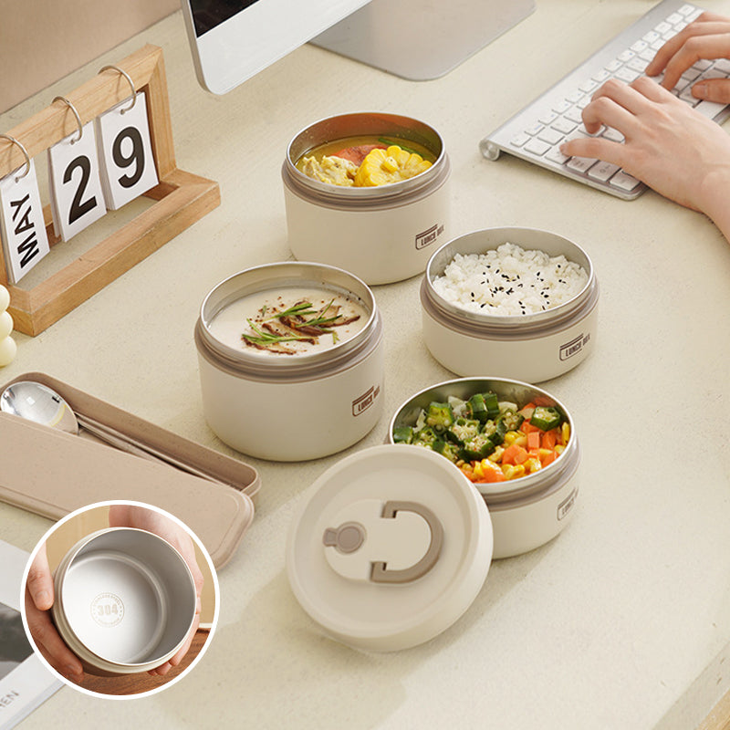 Portable Insulated Stainless Steel Lunch Box with Leak-Proof Design