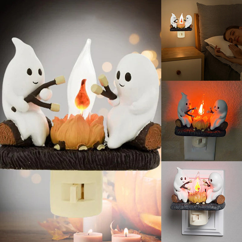Ghost Campfire Nightlight with Flickering Effect