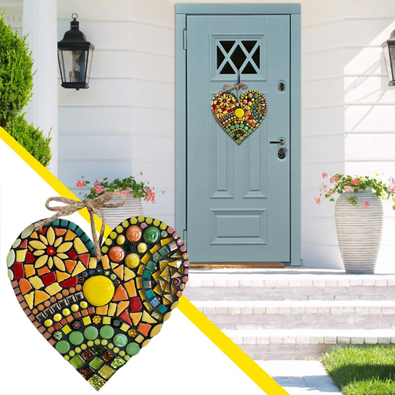 Handcrafted Mosaic Heart Garden Decoration