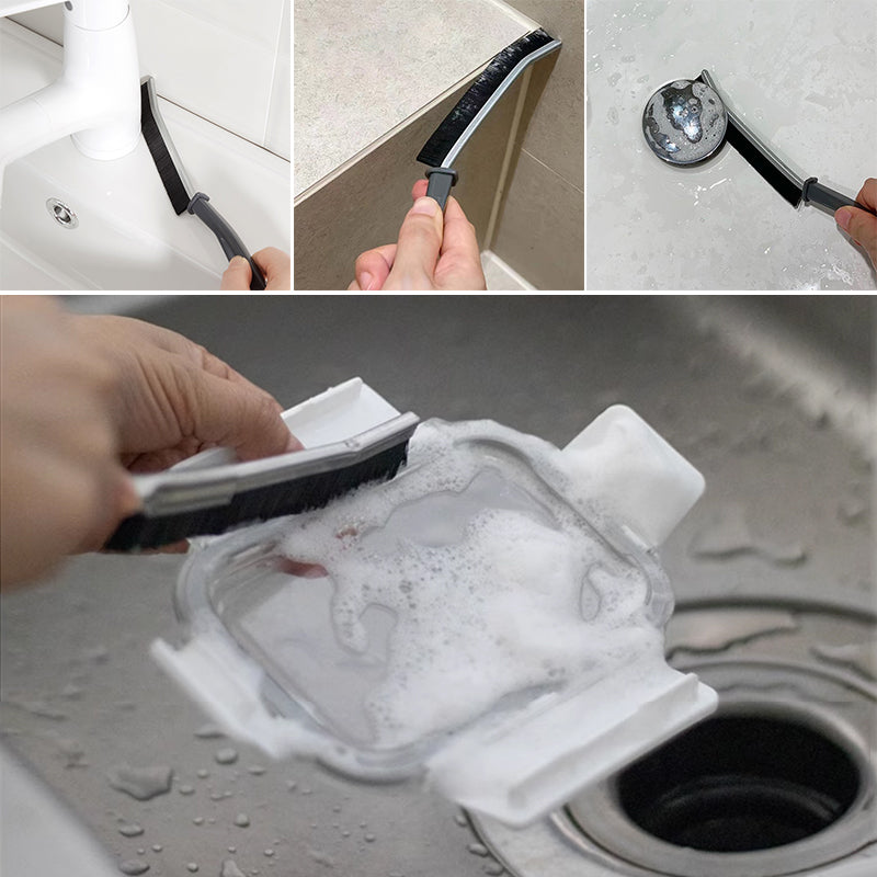 Crevice Cleaning Brush with Ergonomic Handle and Sturdy Bristles