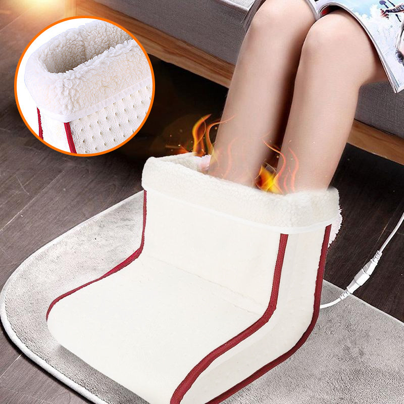 Electric Foot Warmer with Adjustable Heat and Plush Fabric