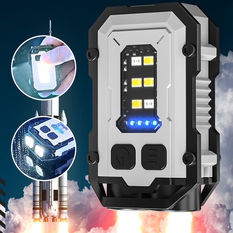 Mini USB Rechargeable LED Flashlight with Magnetic Base and Multiple Light Modes