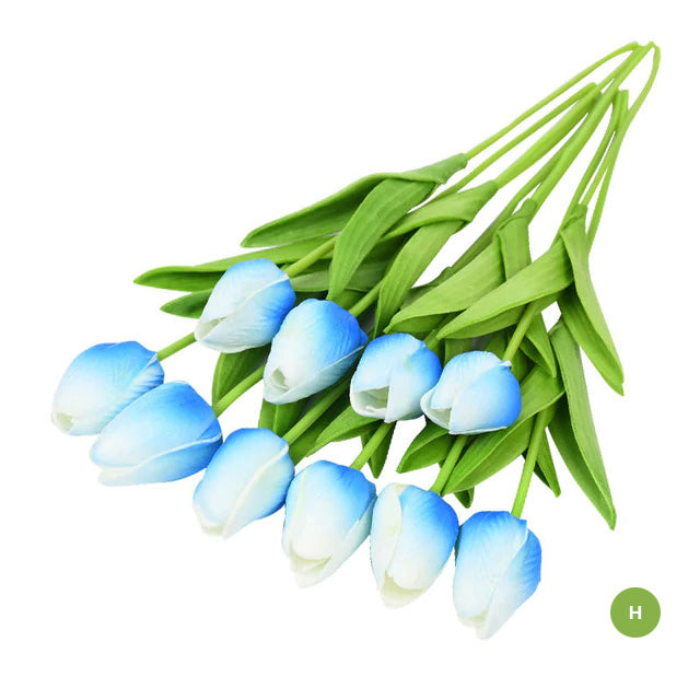 Artificial Tulip Floral Arrangement - Realistic Synthetic Flowers for Scandinavian Home Decor