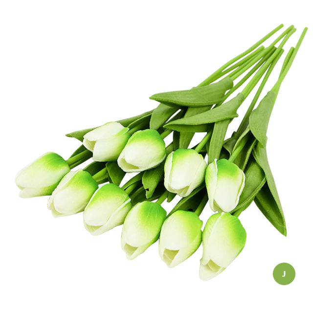 Artificial Tulip Floral Arrangement - Realistic Synthetic Flowers for Scandinavian Home Decor