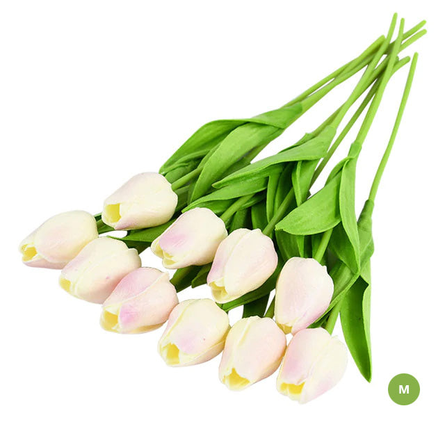 Artificial Tulip Floral Arrangement - Realistic Synthetic Flowers for Scandinavian Home Decor