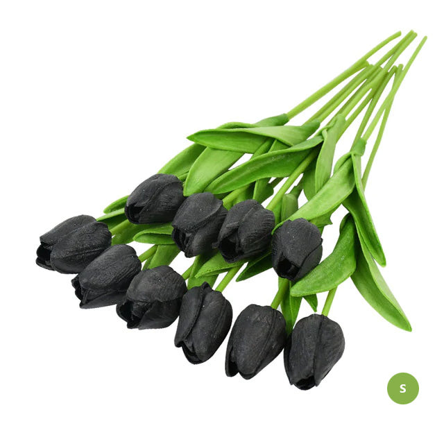 Artificial Tulip Floral Arrangement - Realistic Synthetic Flowers for Scandinavian Home Decor