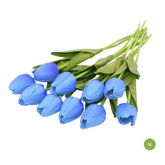 Artificial Tulip Floral Arrangement - Realistic Synthetic Flowers for Scandinavian Home Decor