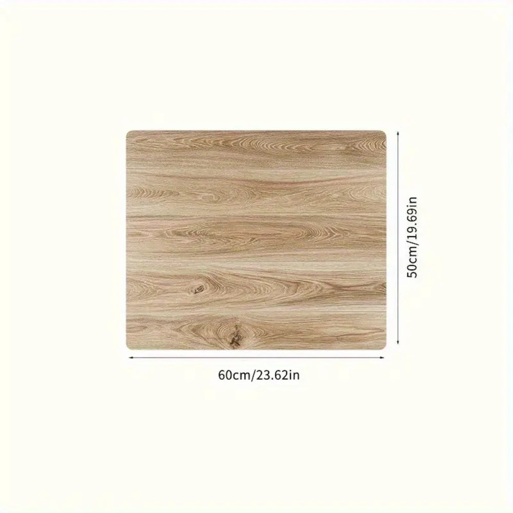 Faux Wood Grain Silicone Appliance Protector Mat