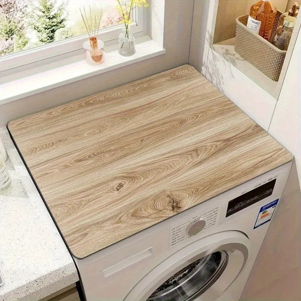 Faux Wood Grain Silicone Appliance Protector Mat