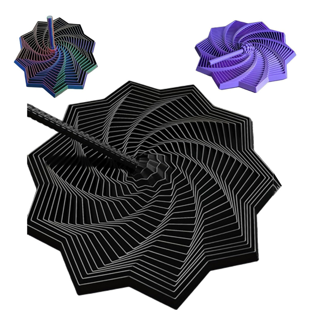 Fractal Star 3D Printed Fidget Spinner for Stress Relief