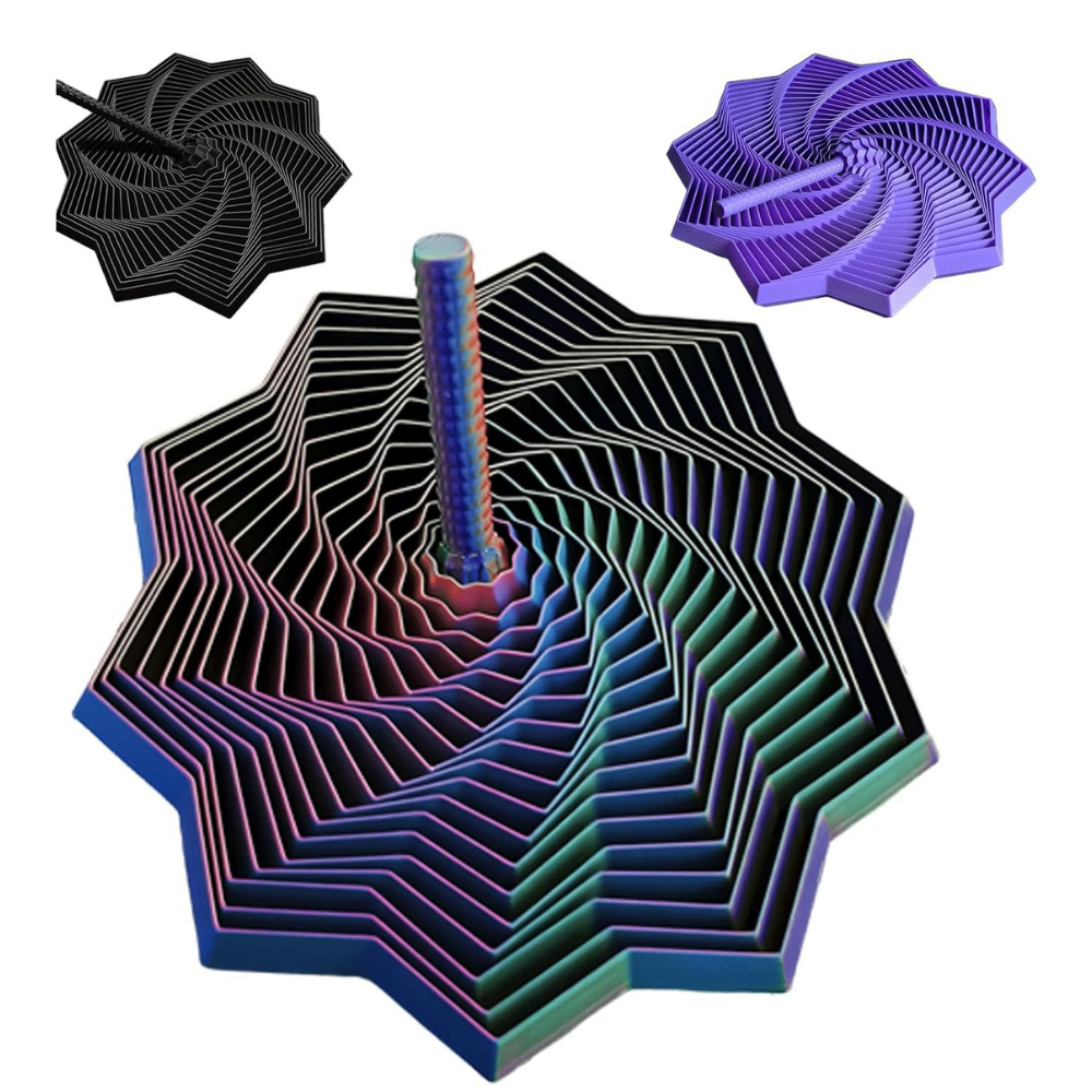 Fractal Star 3D Printed Fidget Spinner for Stress Relief