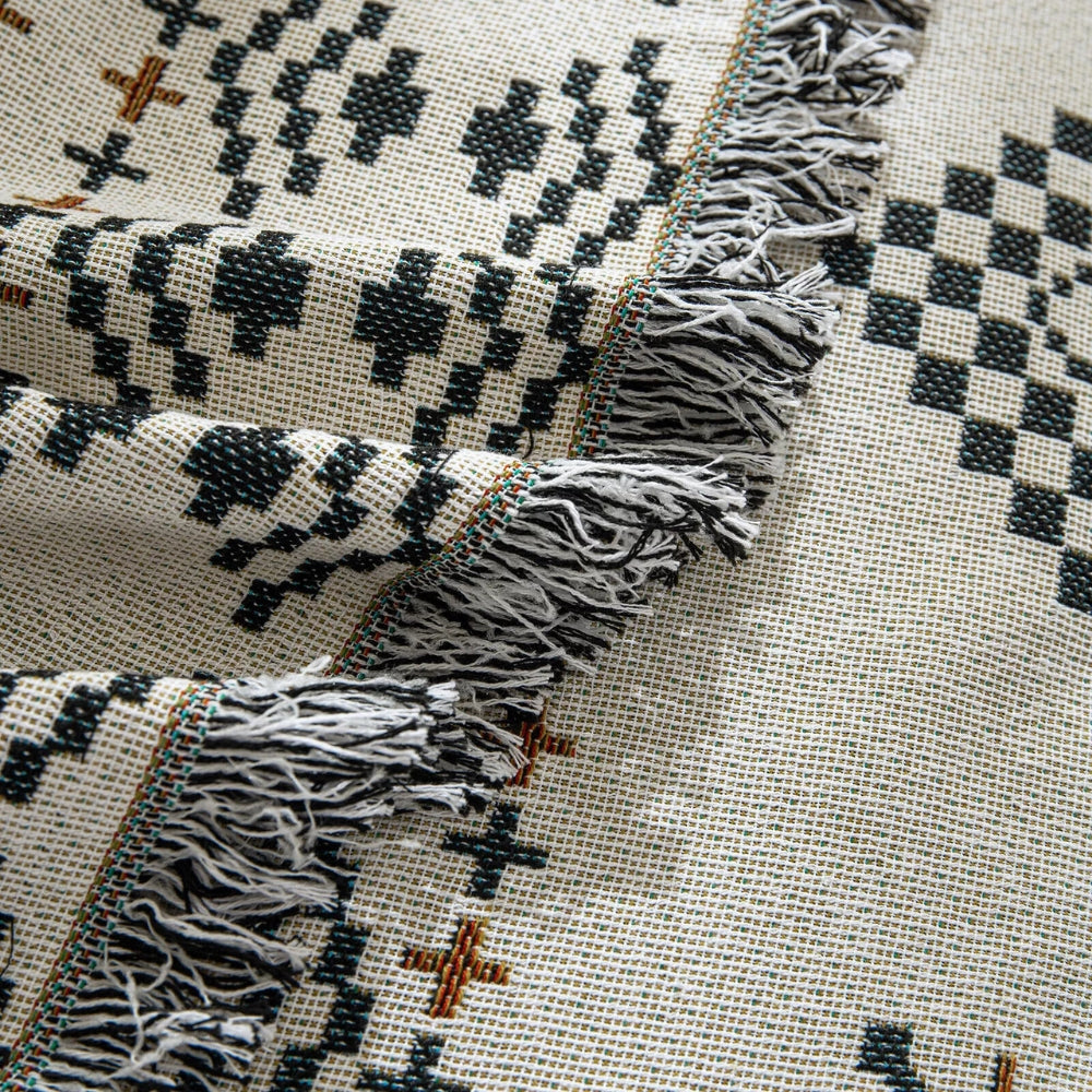 Bohemian Woven Sofa Cover in Vibrant Colors