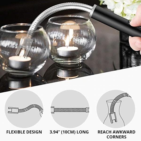 Flexible Rechargeable Electric USB Windproof Lighter with Adjustable Neck